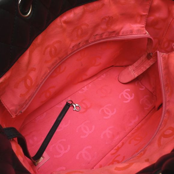 Chanel Cambon Line Tote Bag Large Matelasse Calf Black x White - Picture 6 of 6